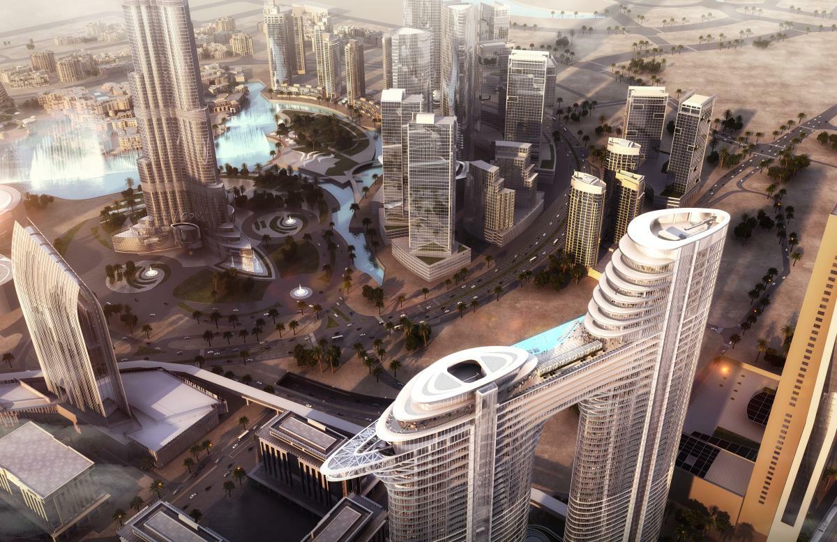 Hotel Address Sky View, Downtown Dubai Esterno foto The proposed complex