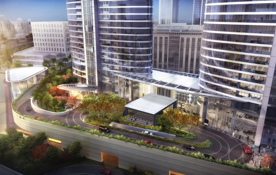 Hotel Address Sky View, Downtown Dubai Esterno foto The proposed entrance to the station